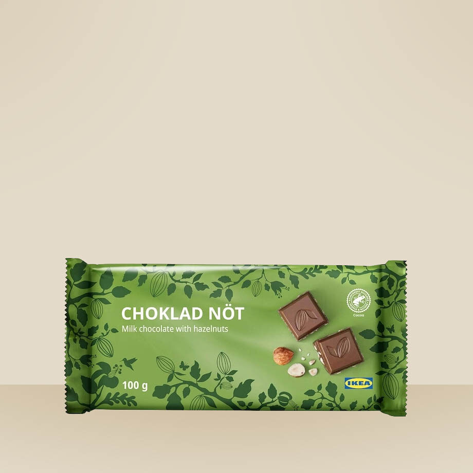 CHOKLAD NÖT - Mliečna čokoláda s lieskovými orieškami.