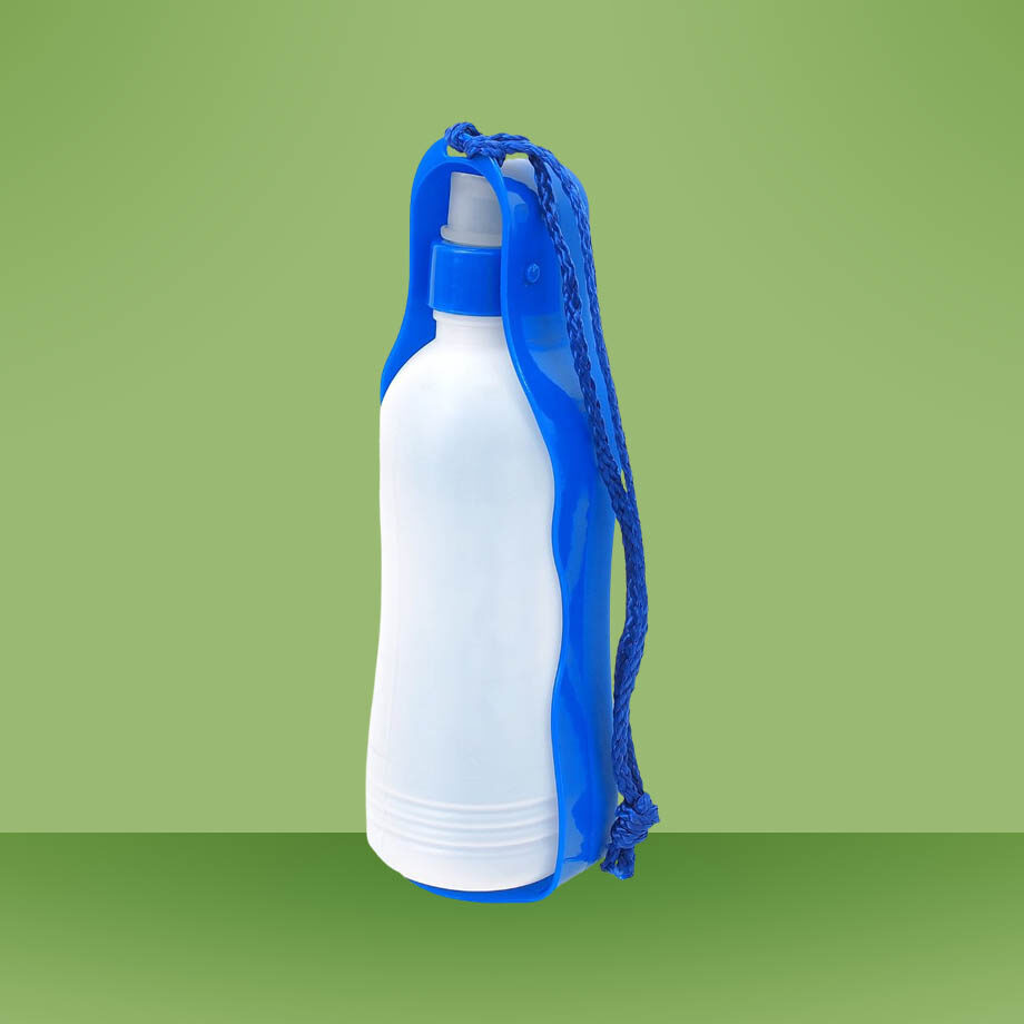 Cestovná fľaša pre psy a mačky, 500 ml - Praktický zásobník na vodu s miskou