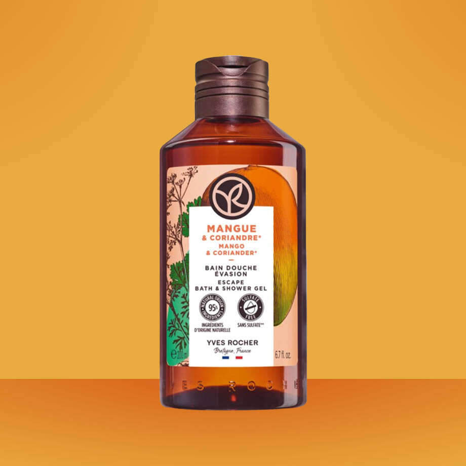 YVES ROCHER Osviežujúci sprchový gél mango&coriander 200ml - Osviežujúca čistota s luxusnou vôňou.