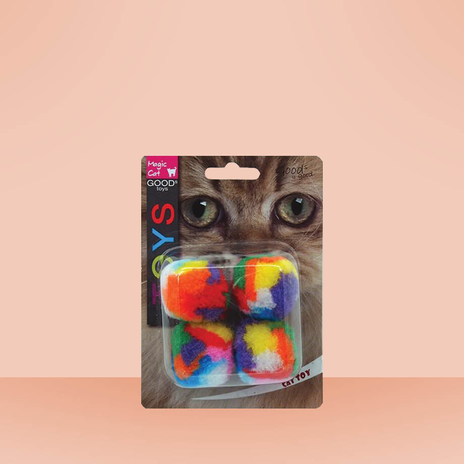 Farebné plyšové loptičky MAGIC CAT pre mačky