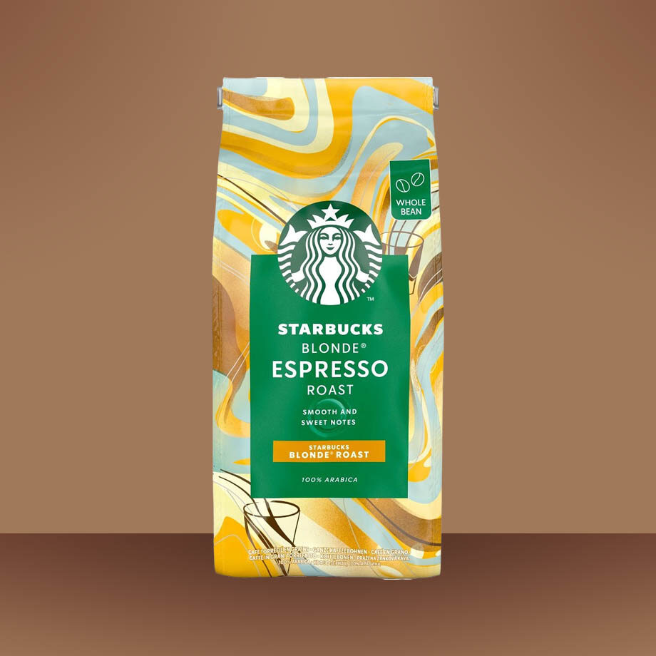Starbucks ® Blonde Espresso Roast Zrnková Káva, 450g - Svetlá pražba, 100% Arabica.