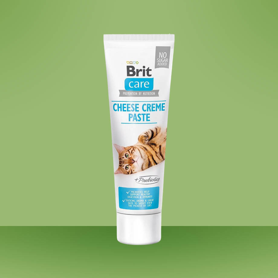 Brit Care Cat Paste Cheese Creme - Funkčná pasta pre mačky s prebiotikami