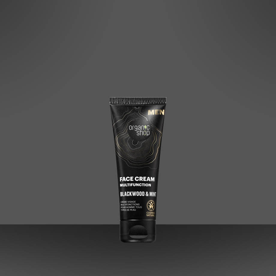 ORGANIC SHOP Blackwood&Mint multifunkčný krém na tvár pre mužov - Efektívna starostlivosť pre sviežosť a jas.