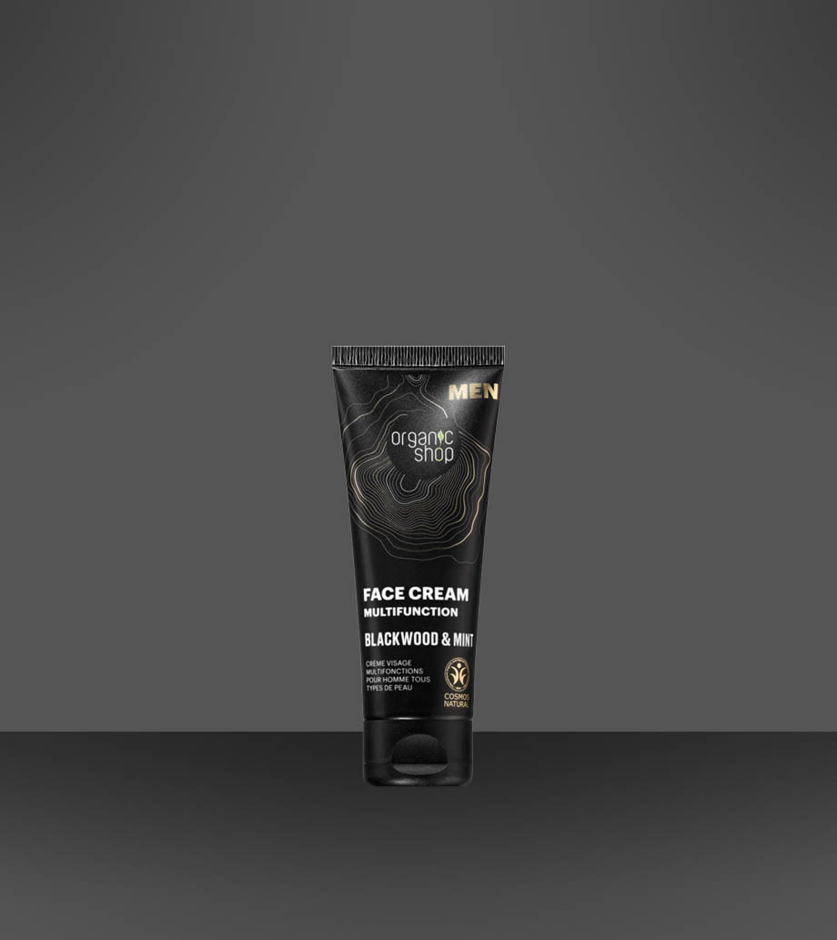 Darček pre muža ORGANIC SHOP Blackwood&Mint multifunkčný krém na tvár pre mužov 75ml ORGANIC SHOP Blackwood&Mint multifunkčný krém na tvár pre mužov - Efektívna starostlivosť pre sviežosť a jas.