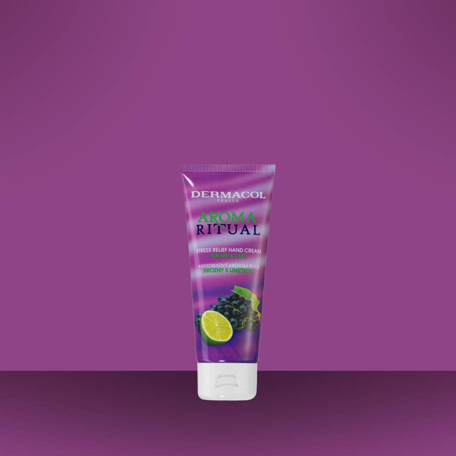 Dermacol Aroma Ritual Grape & Lime Krém na ruky - Hydratácia a ochrana s osviežujúcou vôňou hrozna a limetky.