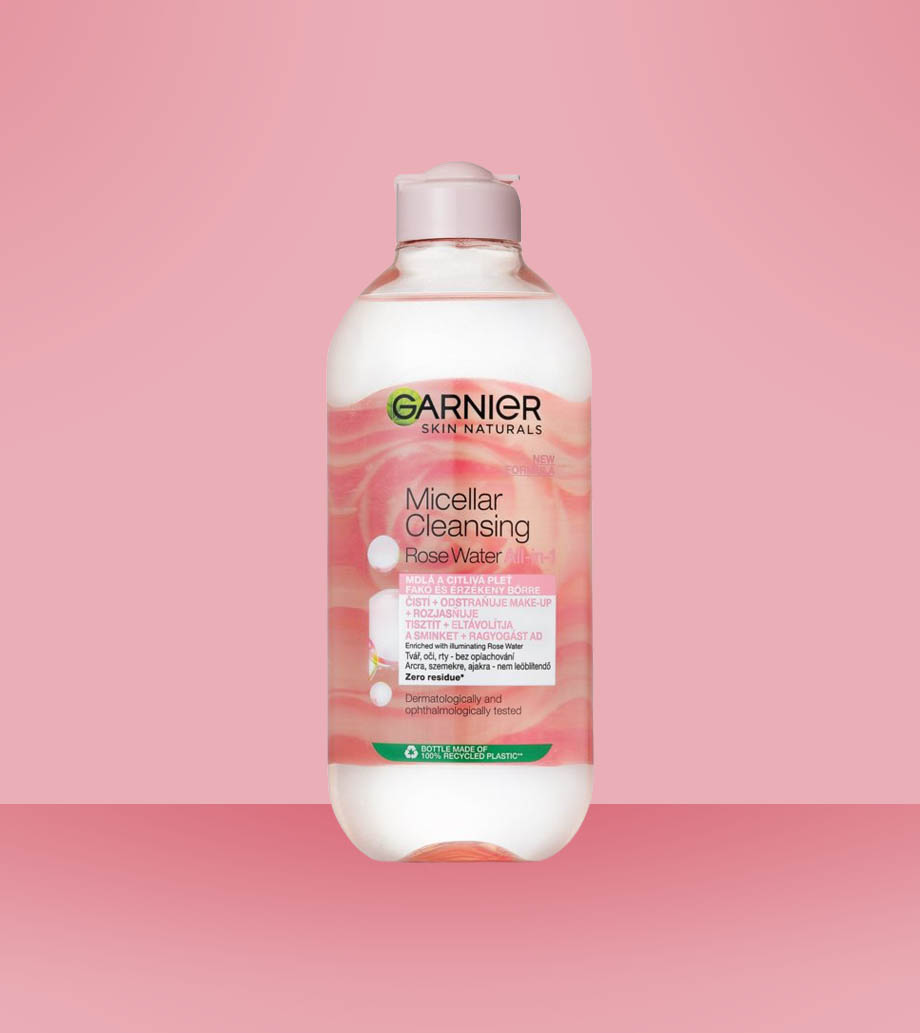 Darček pre ženy GARNIER Skin Naturals micelárna voda s ružovou vodou 400ml Micelárna voda Garnier Skin Naturals s ružovou vodou pre čistú a sviežu pleť