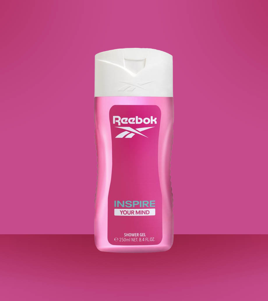 Darček pre ženy Reebok Inspire Your Mind svieži sprchový gél 250ml Reebok Inspire Your Mind - prípravok na sprchovanie, dokonalá vôňa a starostlivosť o telo.
