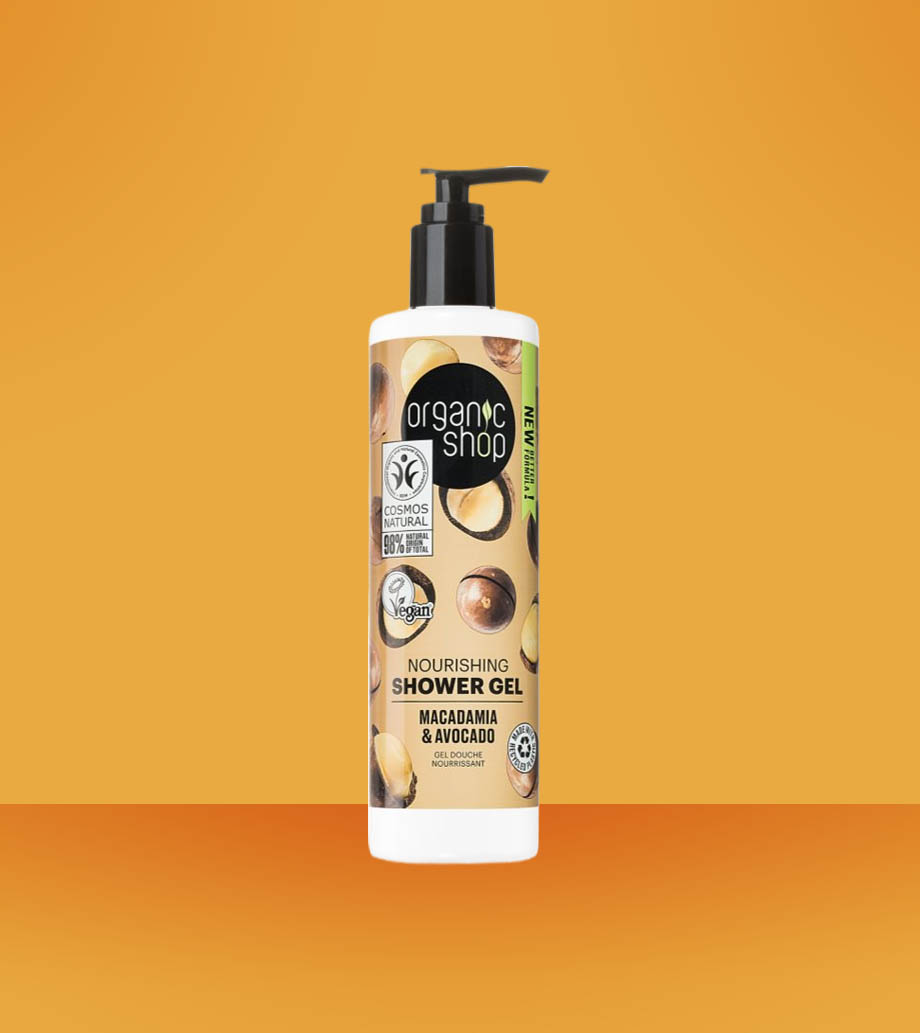 Darček pre ženy Organic Shop Macademia&Avocado vyživujúci sprchový gél 280ml Organic Shop Macadamia & Avocado - Sprchový gél s vyživujúcimi zložkami