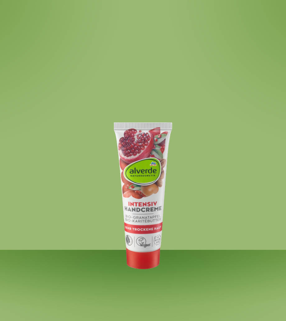 Darček pre ženy Alverde Krém na ruky Intensiv s bio granátovým jablkom 30ml Alverde Naturkozmetik Intenzívny Krém na Ruky