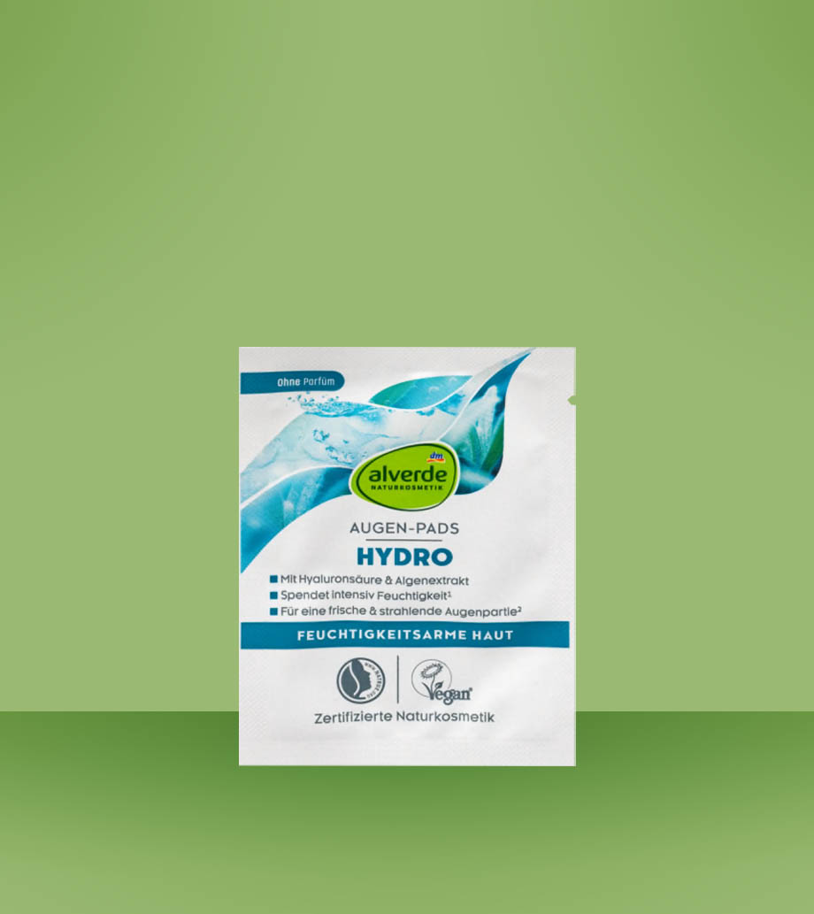Darček pre ženy Alverde Vankúšiky pod oči Hydro 2ks Alverde Naturkosmetik Hydro hydratačné vankúšiky pod oči - výživná starostlivosť pre mladistvý pohľad.