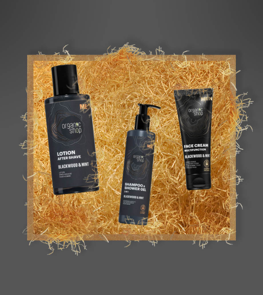 Darček pre muža, otca, manžela, priateľa, brata, kamaráta, gentlemana – Kozmetický darčekový box Multifunkčná hydratácia Kolekcia Blackwood&Mint - Starostlivosť o mužskú pleť a vlasy s osviežujúcou vôňou mäty.