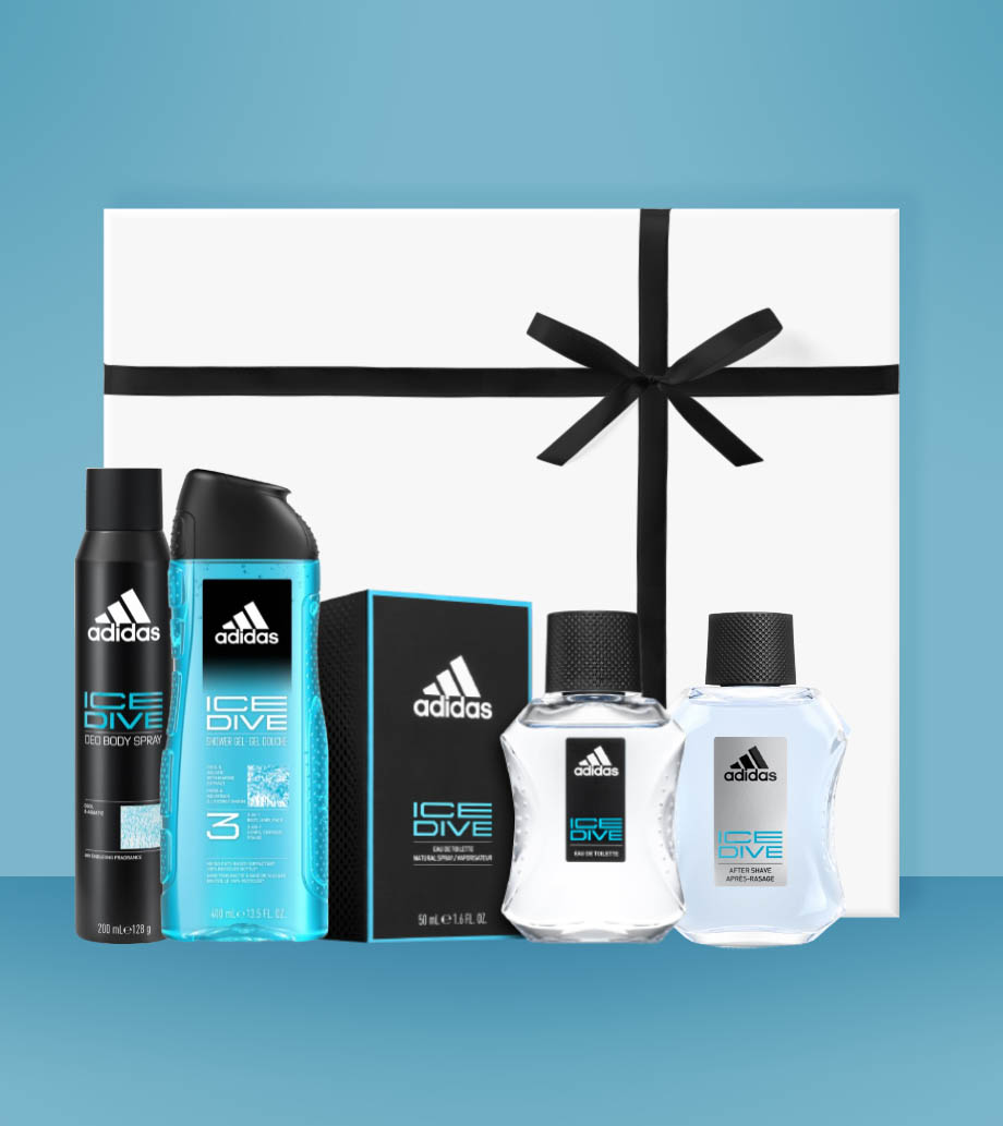 Darček pre muža, otca, manžela, priateľa, brata, kamaráta, gentlemana - Kozmetický darčekový box Sila oceánu Pánske vône a starostlivosť po holení Adidas Ice Dive Edition 2022: Osviežujúce darčeky pre moderného muža plného energie a odvahy.