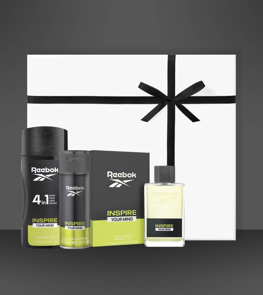 Darček pre muža, otca, manžela, priateľa, brata, kamaráta, gentlemana - Kozmetický darčekový box Čistá myseľ muža Reebok Inspire Your Mind kolekcia: Osviežujúca vôňa pre moderného muža