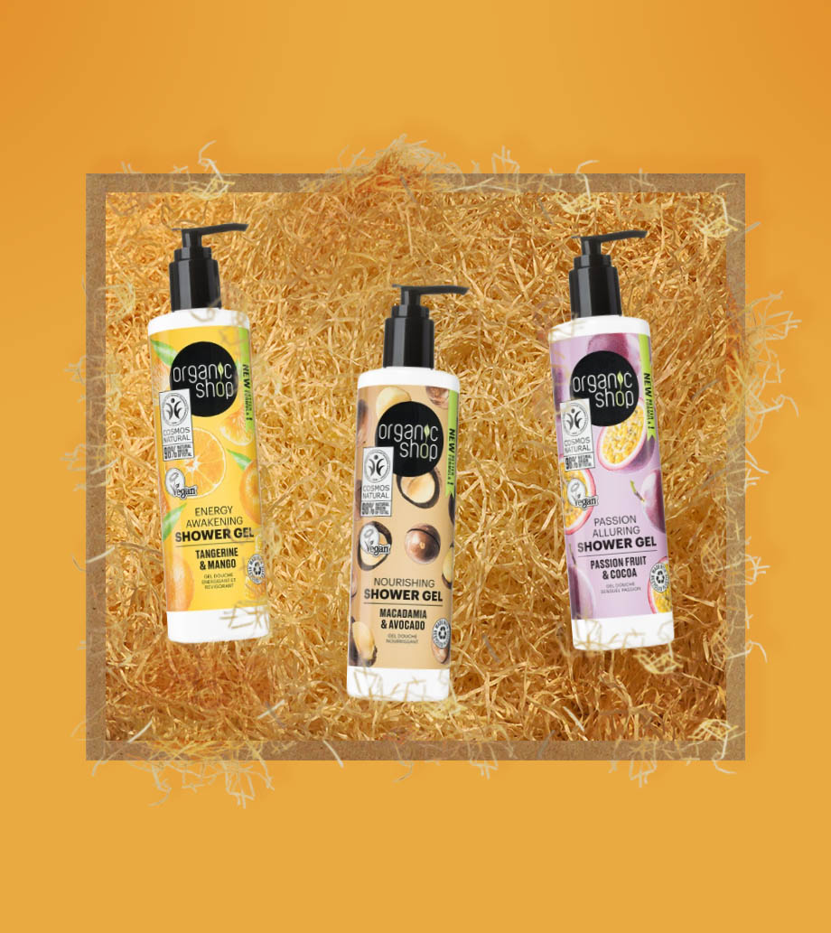 Darček pre ženy, priateľku, mamu, sestru, dcéru, manželku – Kozmetický darčekový box Chvíľka exotiky Luxusné sprchové gély od Organic Shop - dokonalý darček pre starostlivosť o telo.