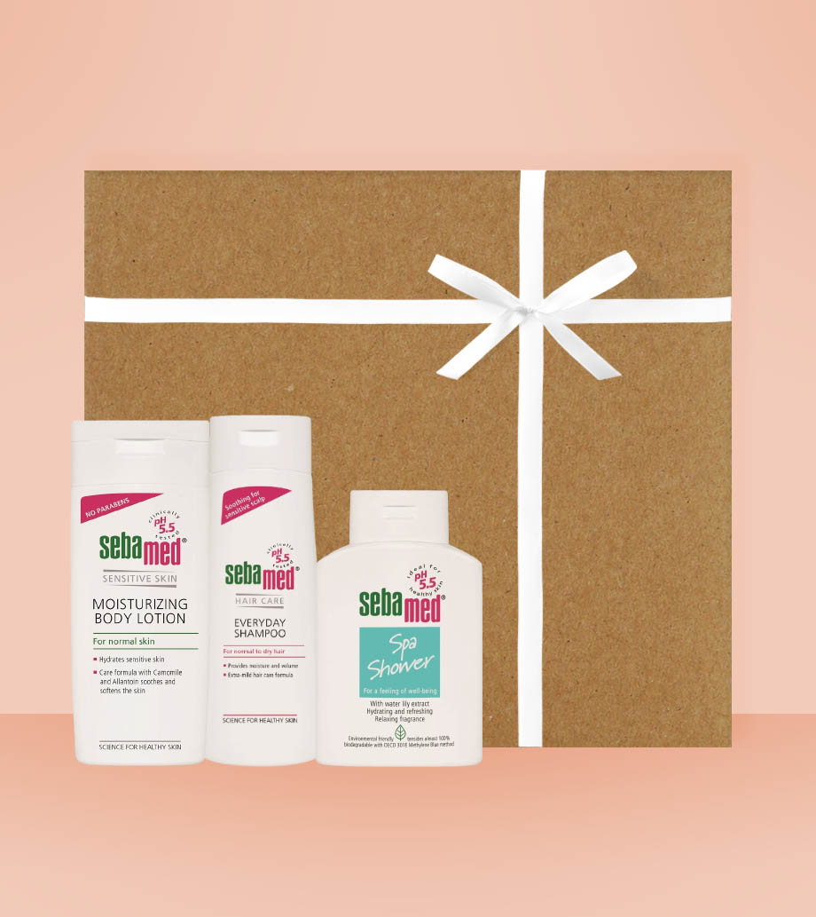 Darček pre ženy, priateľku, mamu, sestru, dcéru, manželku - Kozmetický darčekový box Sebaláska na každý deň Sebamed produkty - Starostlivosť o vlasy a pokožku