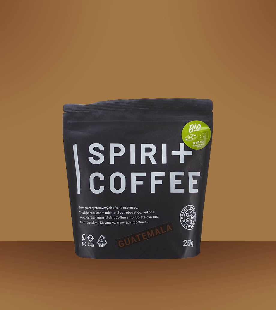 Darček pre mužov, manžela, brata, syna, priateľa, kamaráta BIO Spirit Coffee – Guatemala 100% Arabica 250g Spirit Coffee Guatemalská arabica káva z oblasti San Marcos
