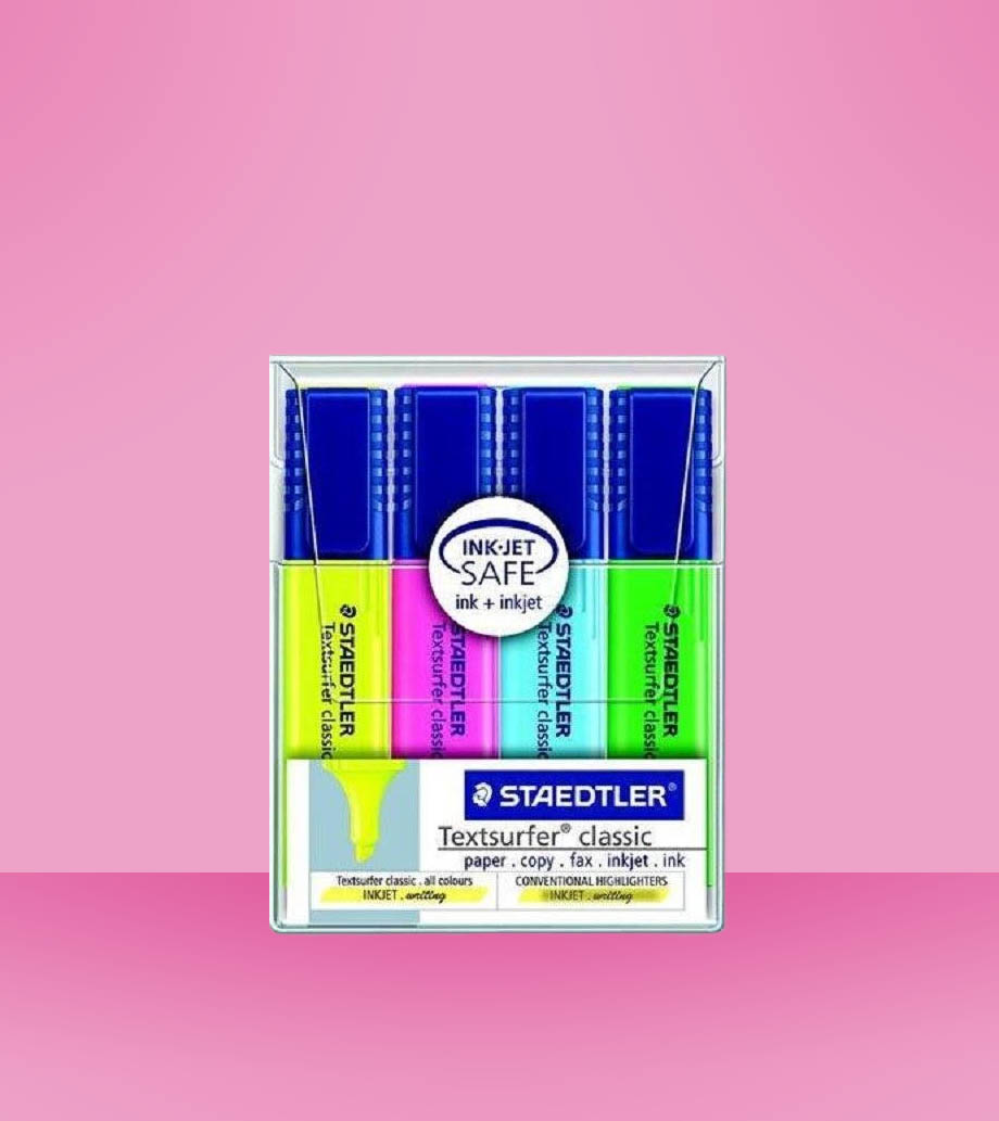 Darček pre ženy STAEDTLER Zvýrazňovače classic 4ks Sada zvýrazňovačov STAEDTLER Textsurfer classic 364