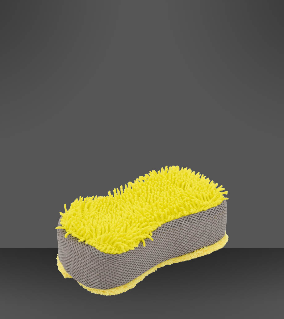 Darček pre muža, auto-moto nadšenca Compass Umývacia hubka YELLOW 23×11×5cm Obojstranná huba Compass YELLOW - Pre šetrné a dôkladné umývanie auta.