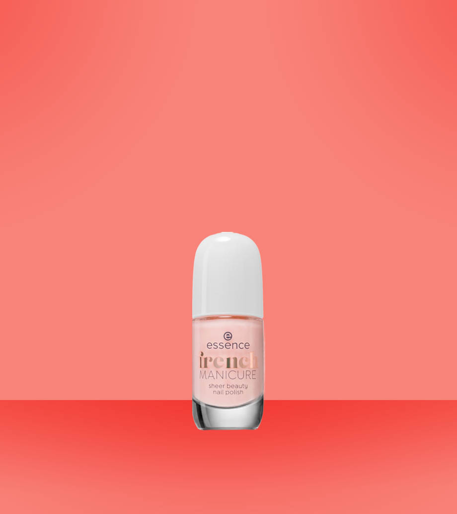 ZAZEbox Darček pre ženy, manželky, sestry, kamarátky, kráľovnú krásy Essence French Manicure lak na nechty peach 8ml Lak na nechty essence French MANICURE v odtieni ružový.